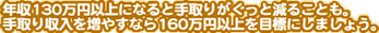 N130~ȏɂȂƎ肪ƌ邱ƂBB₷Ȃ160~ȏڕWɂ܂傤