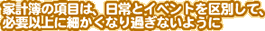 ƌv̍ڂ́AƃCxgʂāAKvȏɍׂȂ߂Ȃ悤