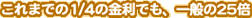 ܂ł1/4̋łAʂ25{