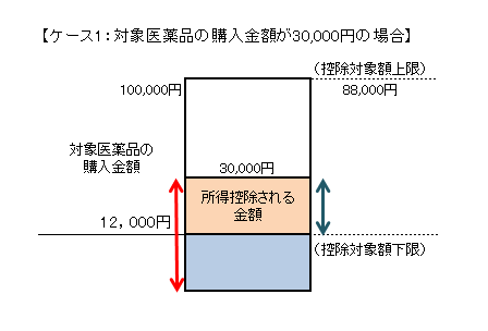 ケース1:対象医薬品の購入金額が30,000円の場合